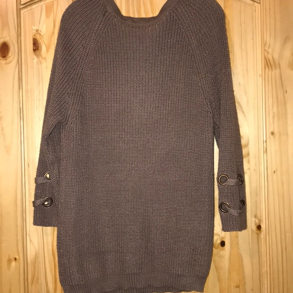 Miracle tan lace up sweater - Picture 4 of 4